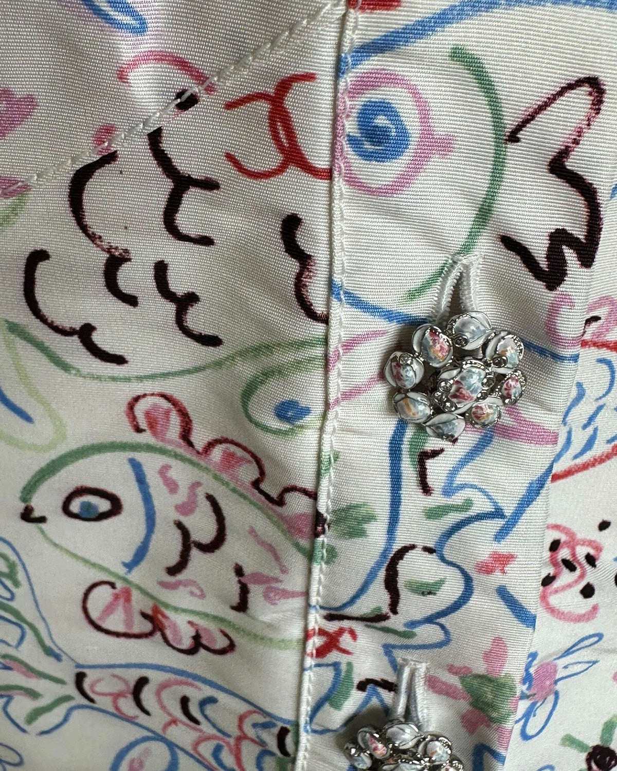 Chanel 25C Fish-Print Corset Top