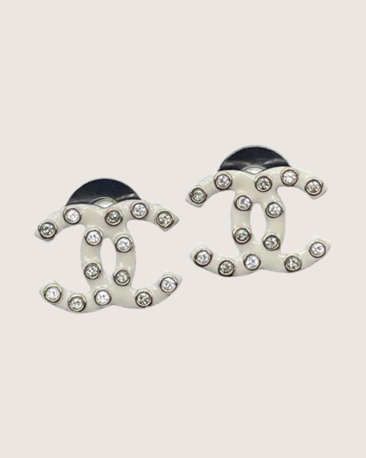 Chanel 19C Rhinestones CC Earrings