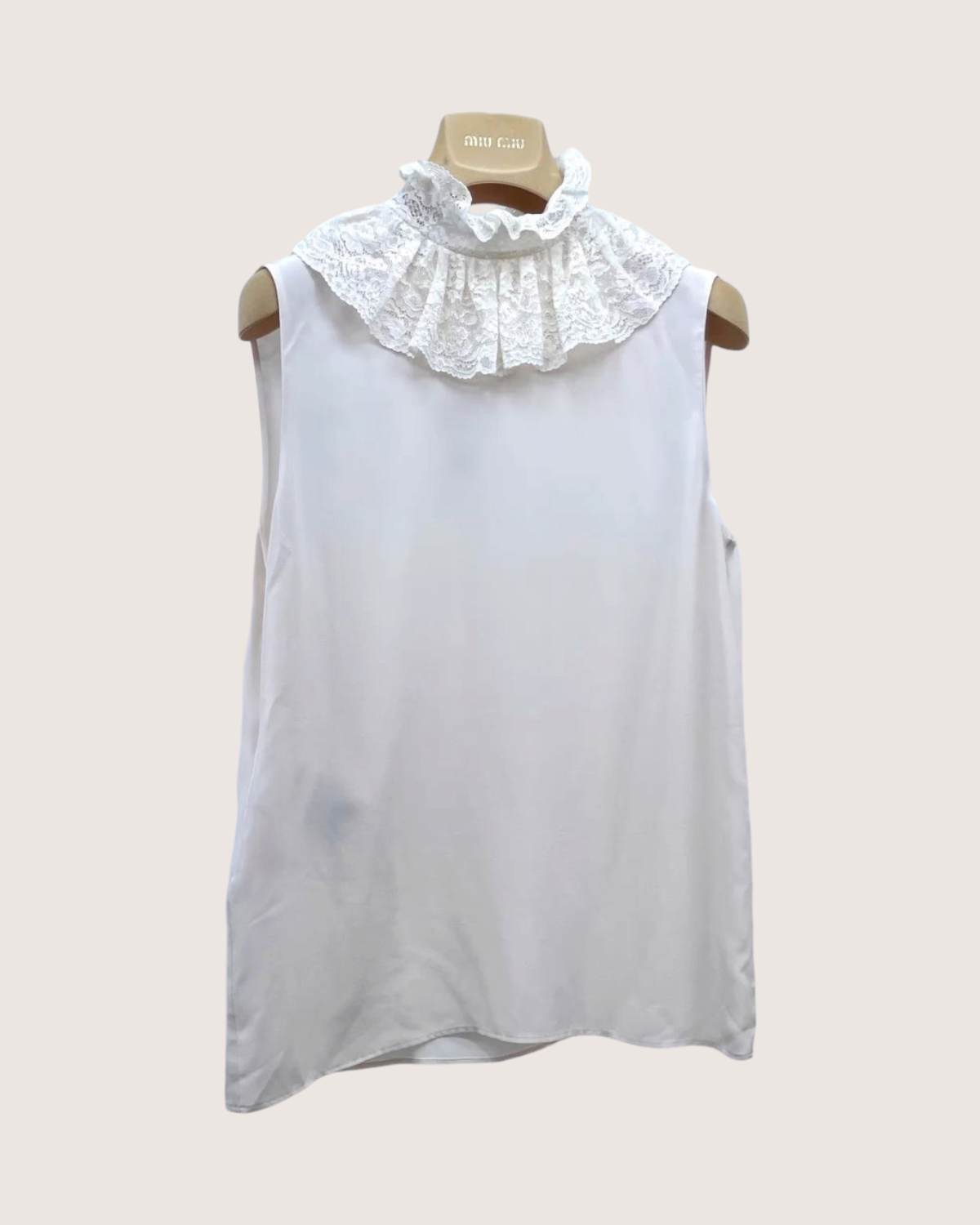 Miu Miu Silk Lace Sleeveless Top