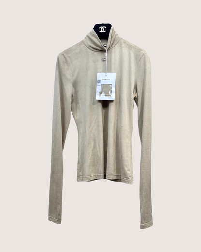 Chanel 24N High-Neck Long-Sleeve Top