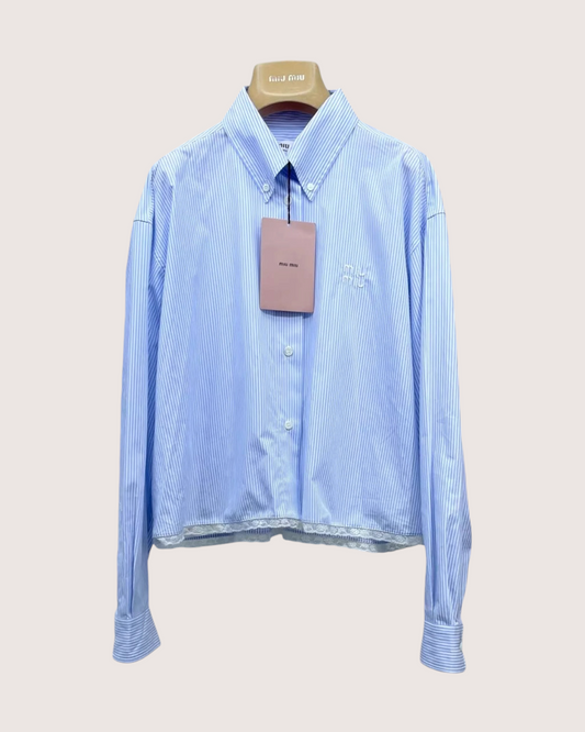 Miu Miu SS23 Striped Cotton Shirt