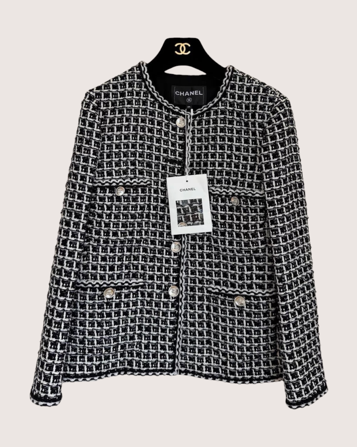 Chanel 25C Four-Pocket Tweed Jacket