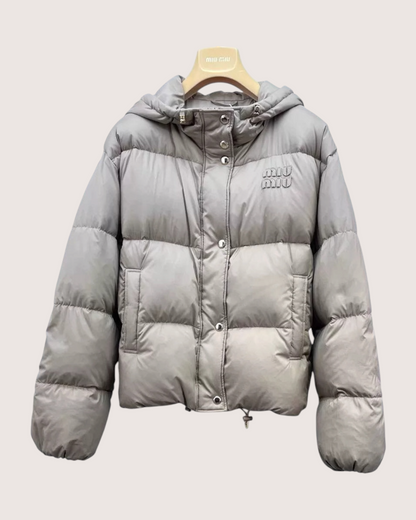 Miu Miu Down Puffer Jacket Beige/Ecru IT 40