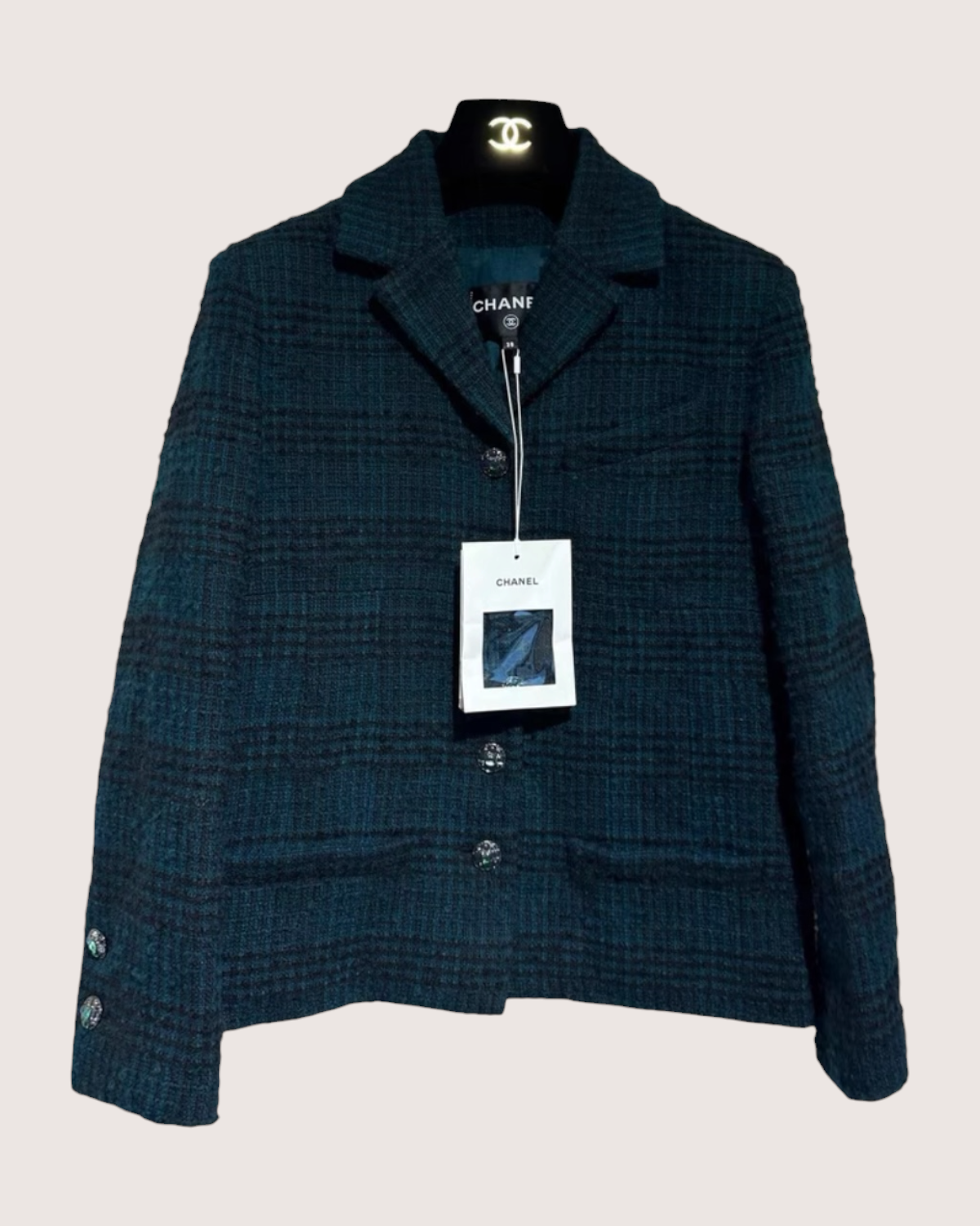 Chanel 24A Plaid Tweed Jacket