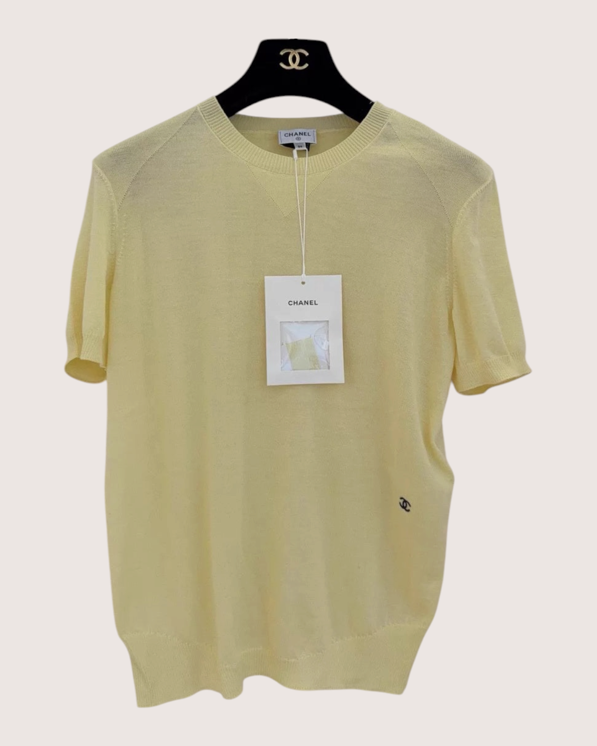 Chanel 26P Wool Silk Short-Sleeve Top