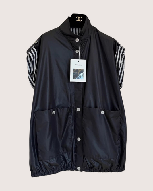 Chanel 24M Coco Beach Vest Black, White FR 38