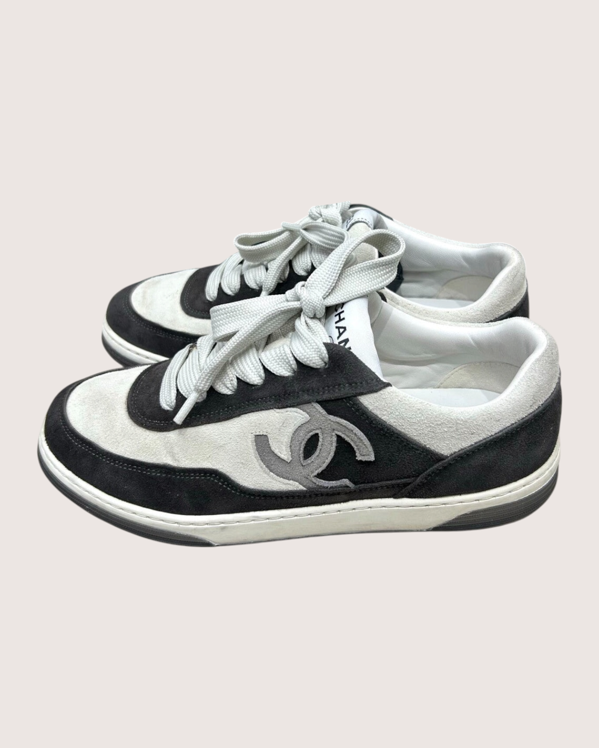 Chanel 23P Panda Suede CC Shoes Black, White EU 36.5