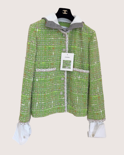 Chanel 25C Hooded Tweed Jacket