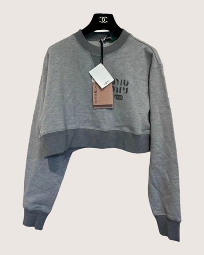 Miu Miu High-Waisted Polo Logo Sweatshirt