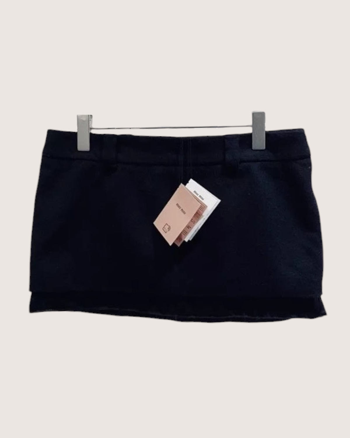 Miu Miu Wool Mini Skirt Black FR 38