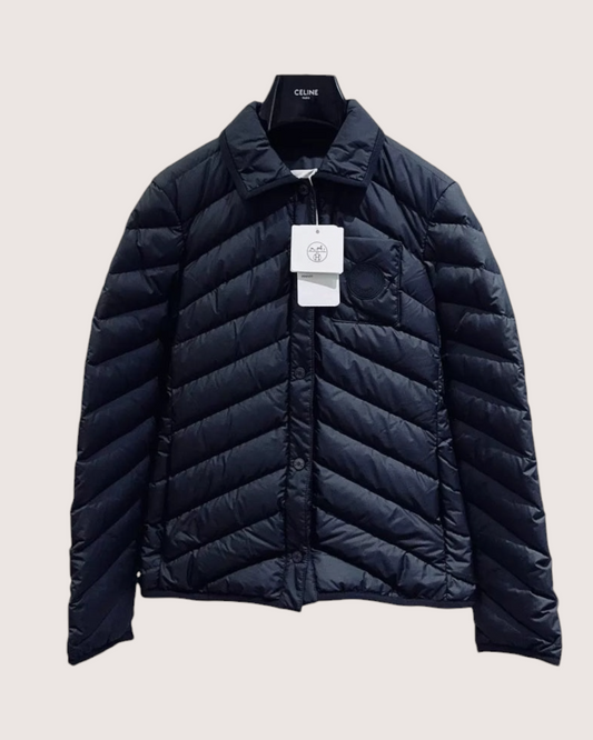Hermès Quilted Down Jacket Black FR 36
