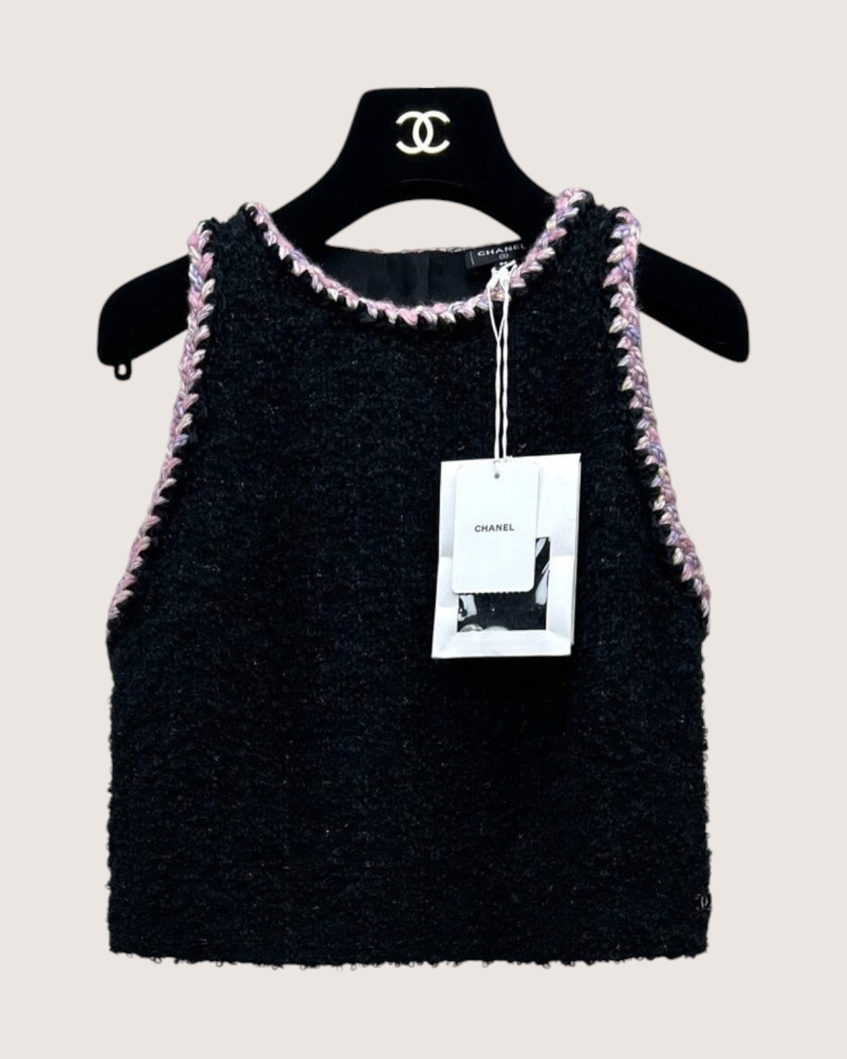 Chanel 24K Tweed Vest Black, Pink, Multicolor FR 36