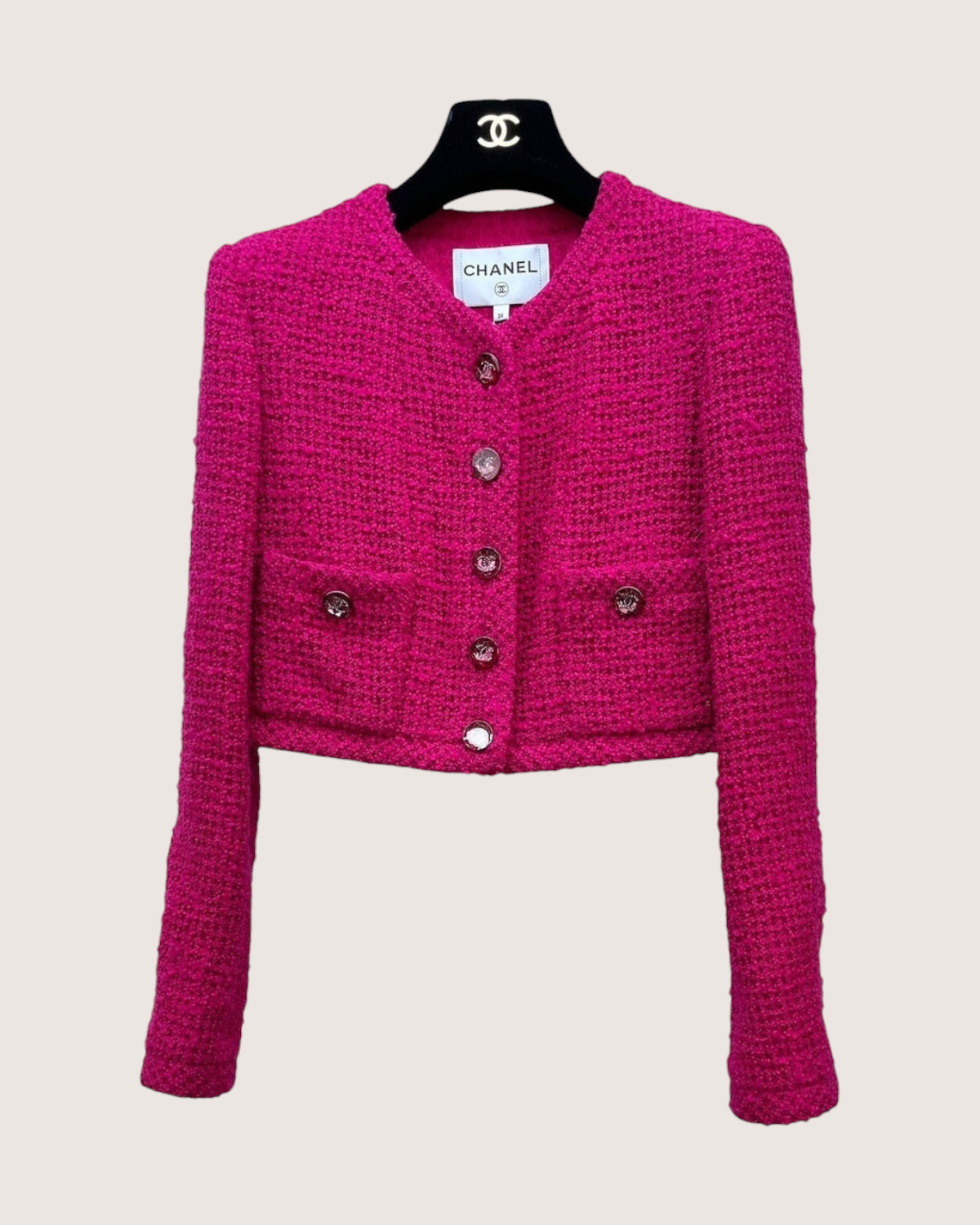 Chanel 21K Cropped Tweed Jacket