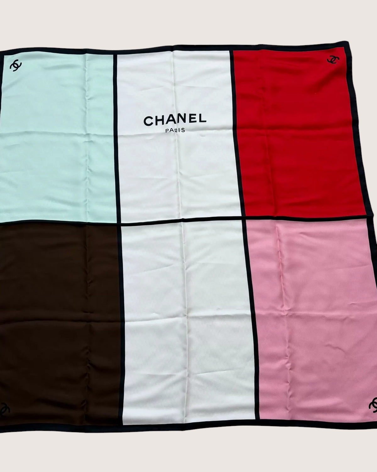 Chanel 26S Panelled Scarf Pink, Red, Multicolor One Size
