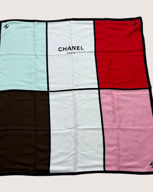 Chanel 26S Panelled Scarf Pink, Red, Multicolor One Size