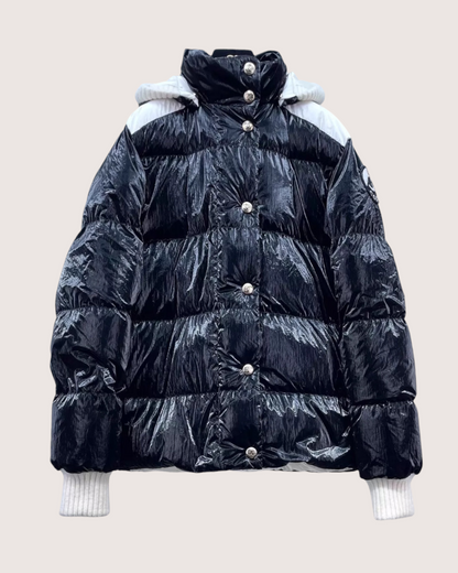 Chanel 25N Coco Neige Puffer Jacket Black, White FR 38