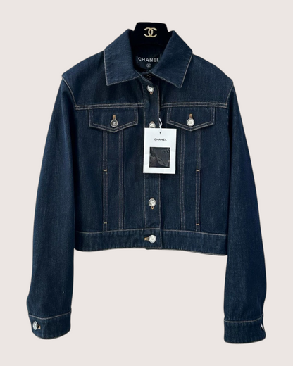 Chanel 25V Denim Jacket Navy FR 42