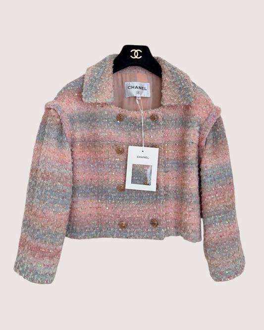 Chanel 24K Tweed Jacket Pink, Blue, Multicolor FR 34