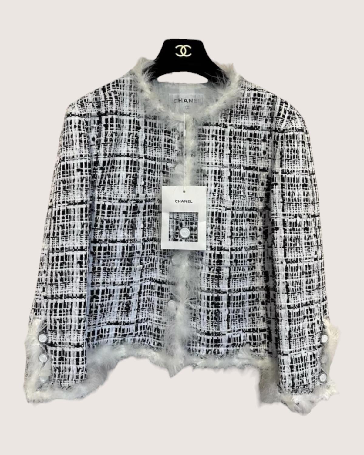 Chanel 25S Feather Tweed Jacket