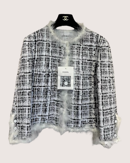 Chanel 25S Feather Tweed Jacket