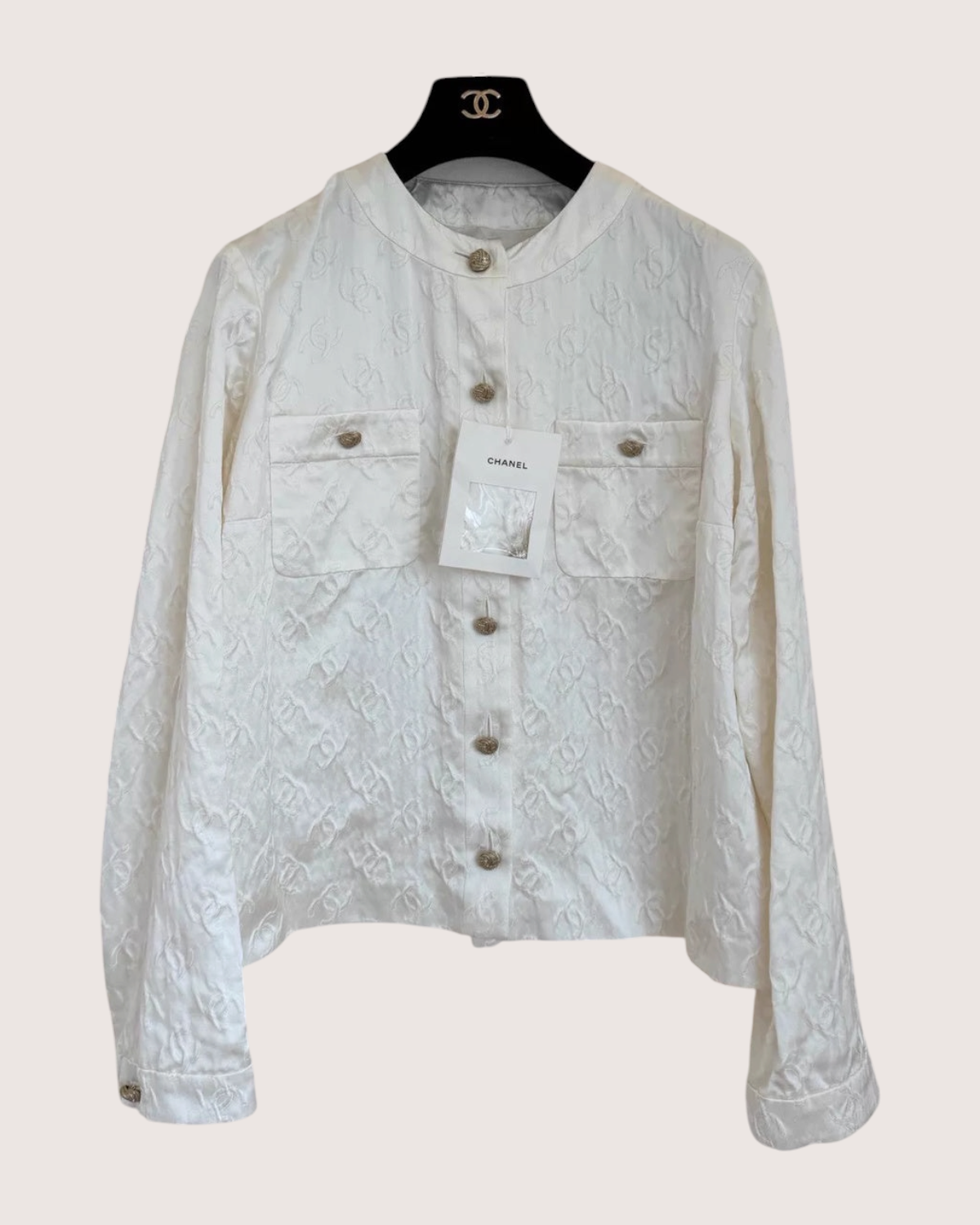 Chanel 25A CC Monogram Jacket