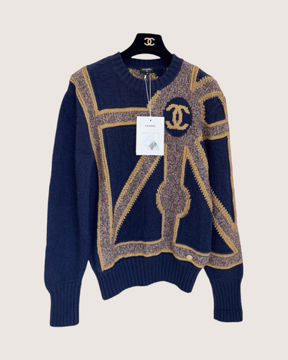 Chanel 21A CC Logo Cashmere Sweater
