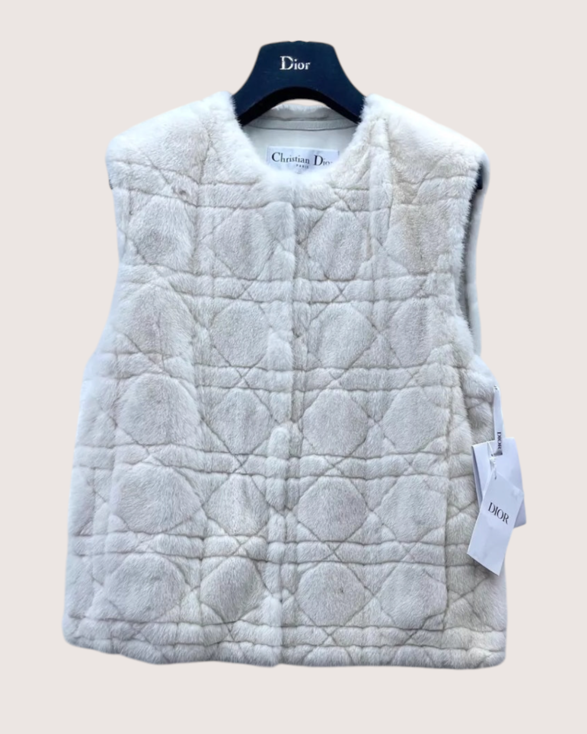 Christian Dior Mink Fur Vest White FR 38