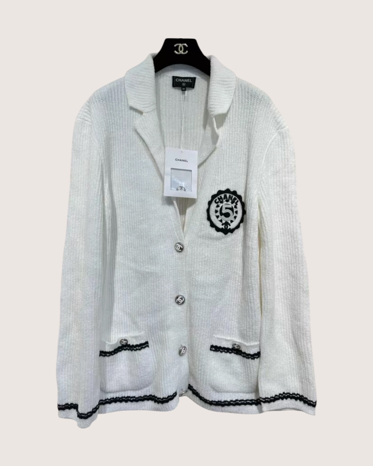 Chanel 23C ‘5’ Patch Cardigan