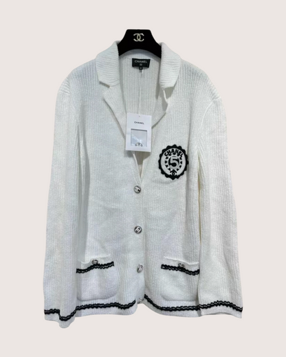 Chanel 23C ‘5’ Patch Cardigan