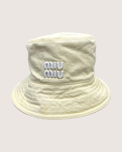 Miu Miu Bucket Hat Yellow IT 42