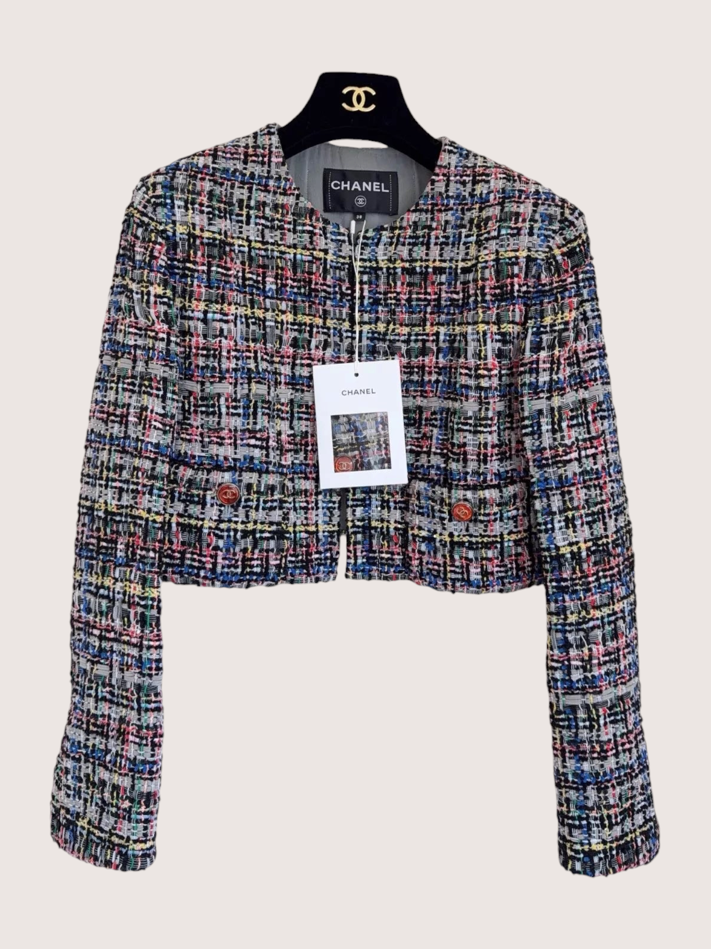 Chanel 23C Cropped Tweed Jacket