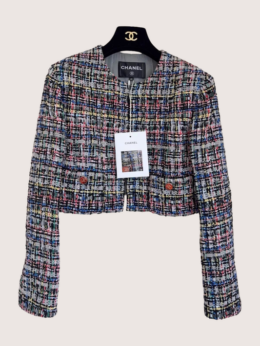 Chanel 23C Cropped Tweed Jacket
