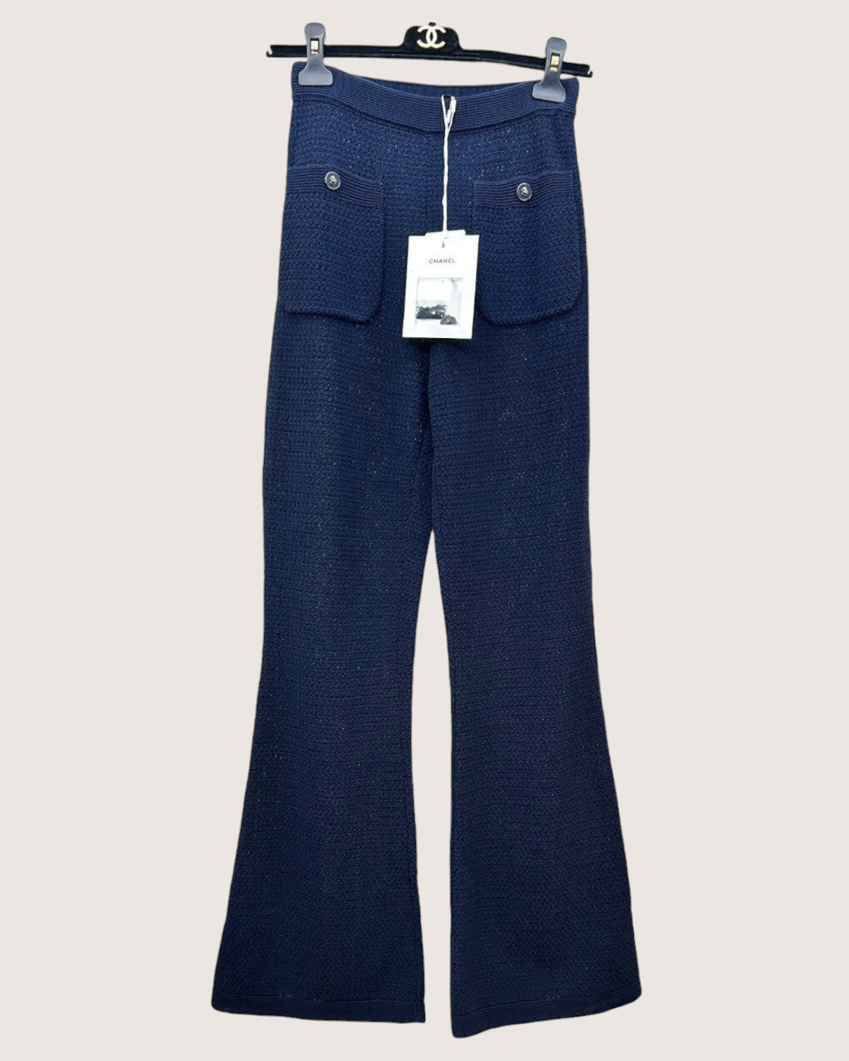 Chanel 22P Flared Trousers Navy FR 34