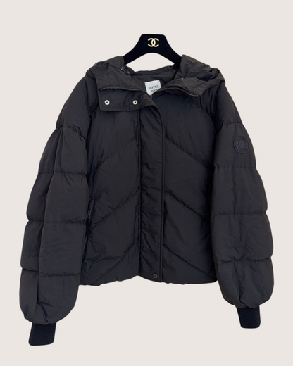 Hermès Zip-Up Puffer Jacket Black FR 38