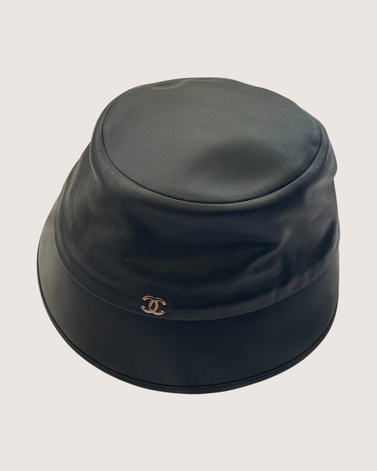 Chanel 23S Lambskin Bucket Hat Black One Size