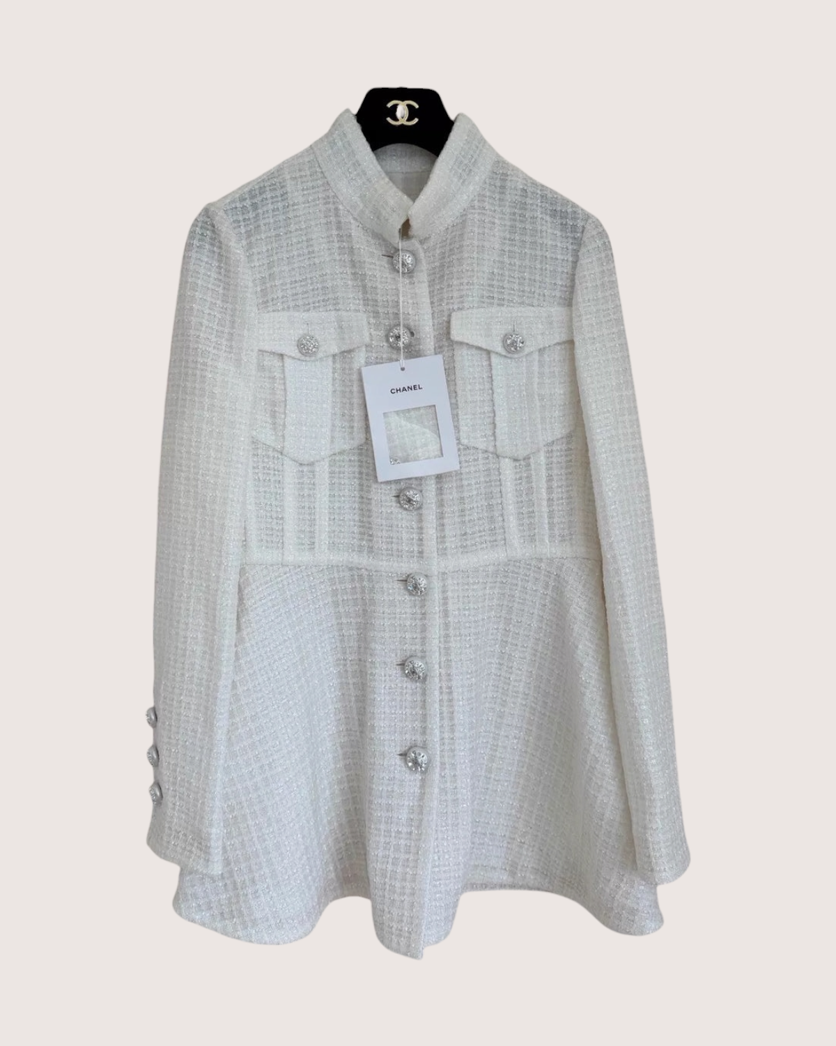 Chanel 23S Sequin Tweed Jacket Dress