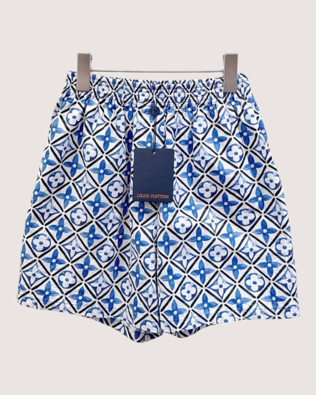 Louis Vuitton Monogram Shorts Blue, White, Black, Multicolor FR 34