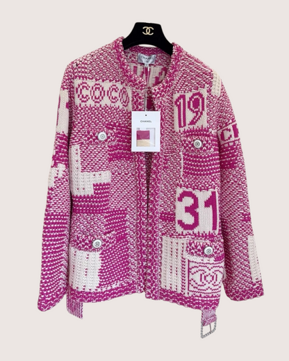 Chanel Logo Knit Cashmere Sweater