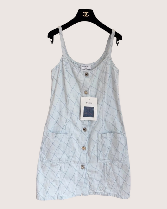Chanel Denim Strappy Dress