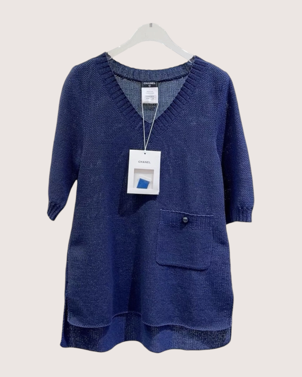 Chanel Knit Sweater Navy FR 36