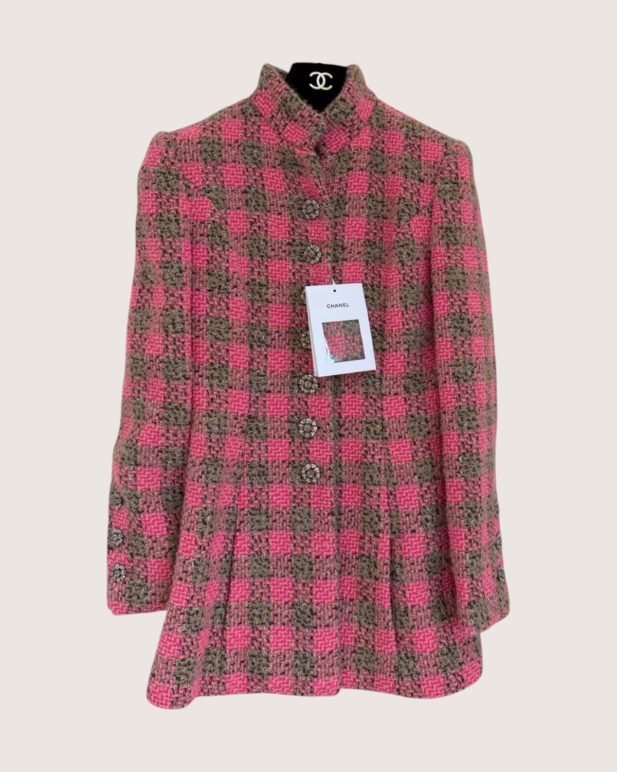 Chanel 22K Plaid Tweed Jacket