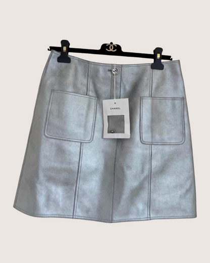 Chanel 24B Leather Mini Skirt
