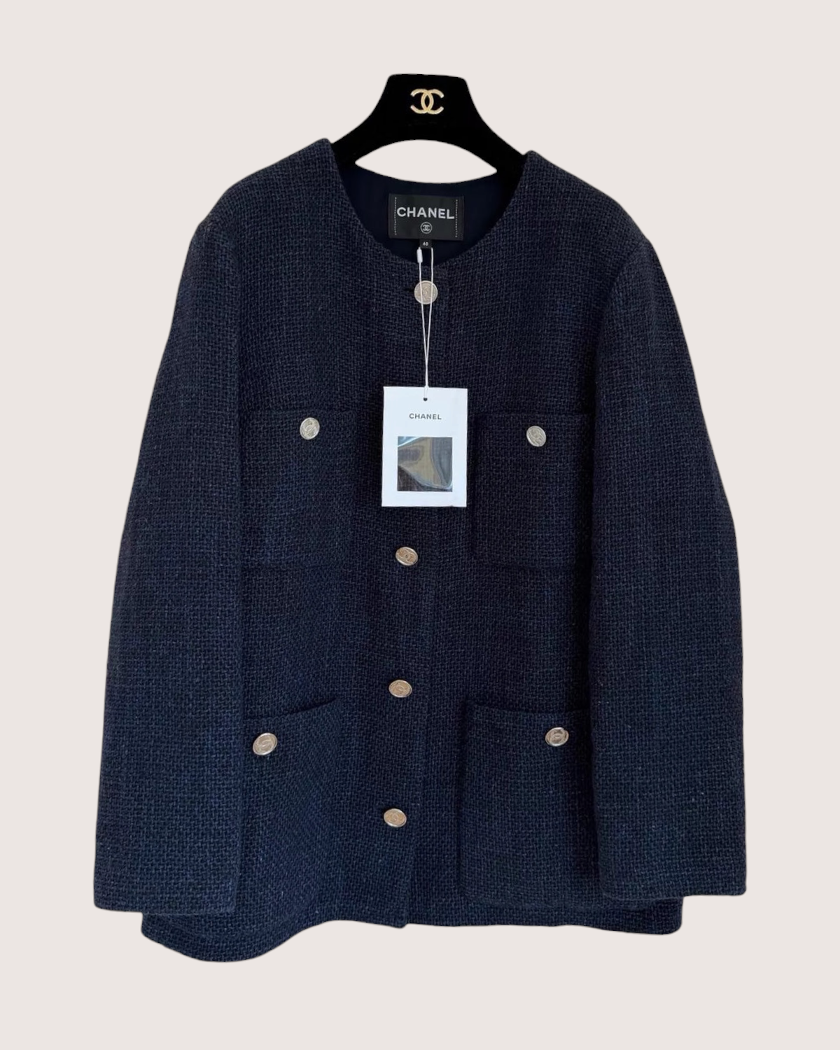 Chanel 21B Four-Pocket Tweed Jacket