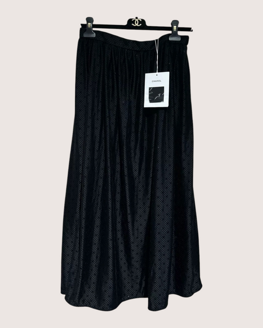 Chanel 24B Maxi Skirt Black FR 38