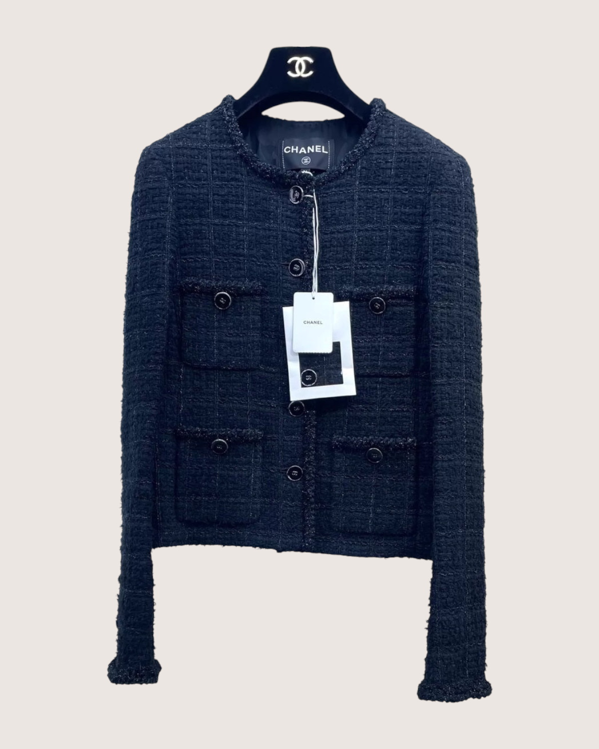 Chanel 25B Four-Pocket Tweed Jacket