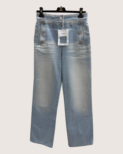 Chanel 24M Coco Beach Denim Jeans Blue FR 36
