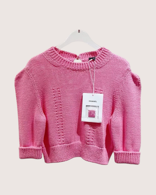Chanel 22S Cropped Sweater - Pink
