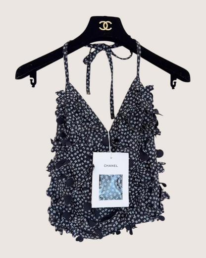 Chanel 25M Coco Beach CC Monogram Halter Top