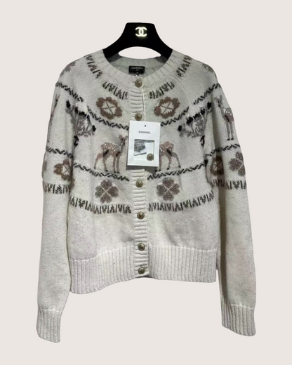 Chanel 25N Deer Cashmere Cardigan