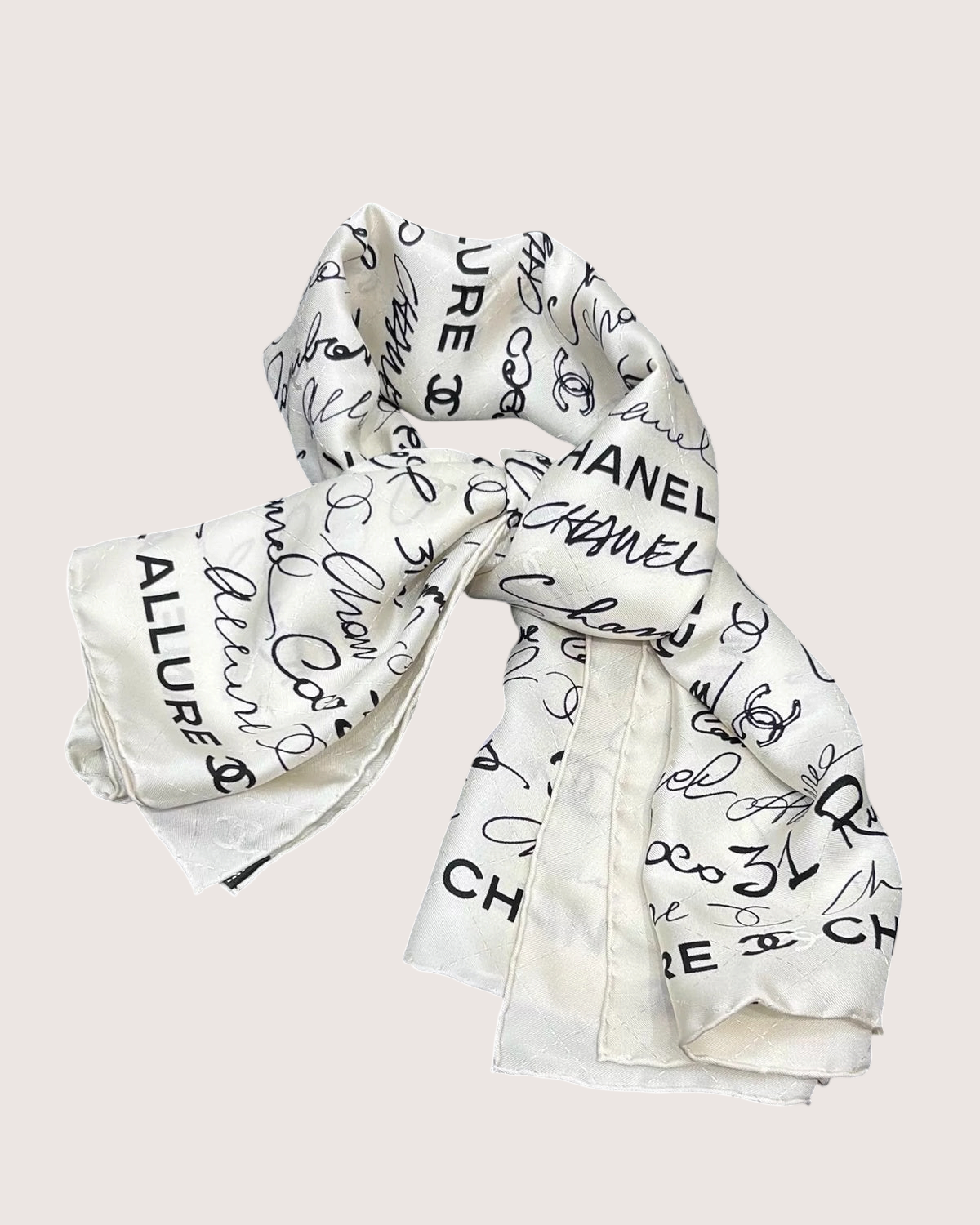Chanel 23S Monogram Logo Silk Scarf